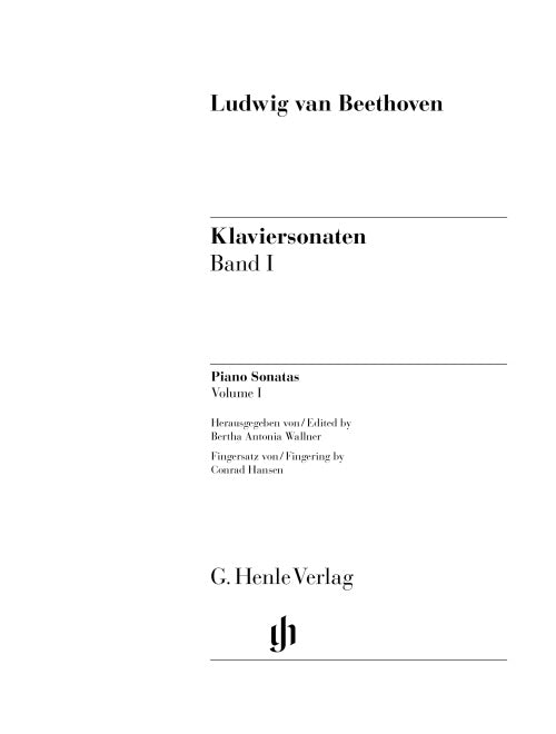 Beethoven - Piano Sonatas Book 1 Urtext Edition & Keyboard