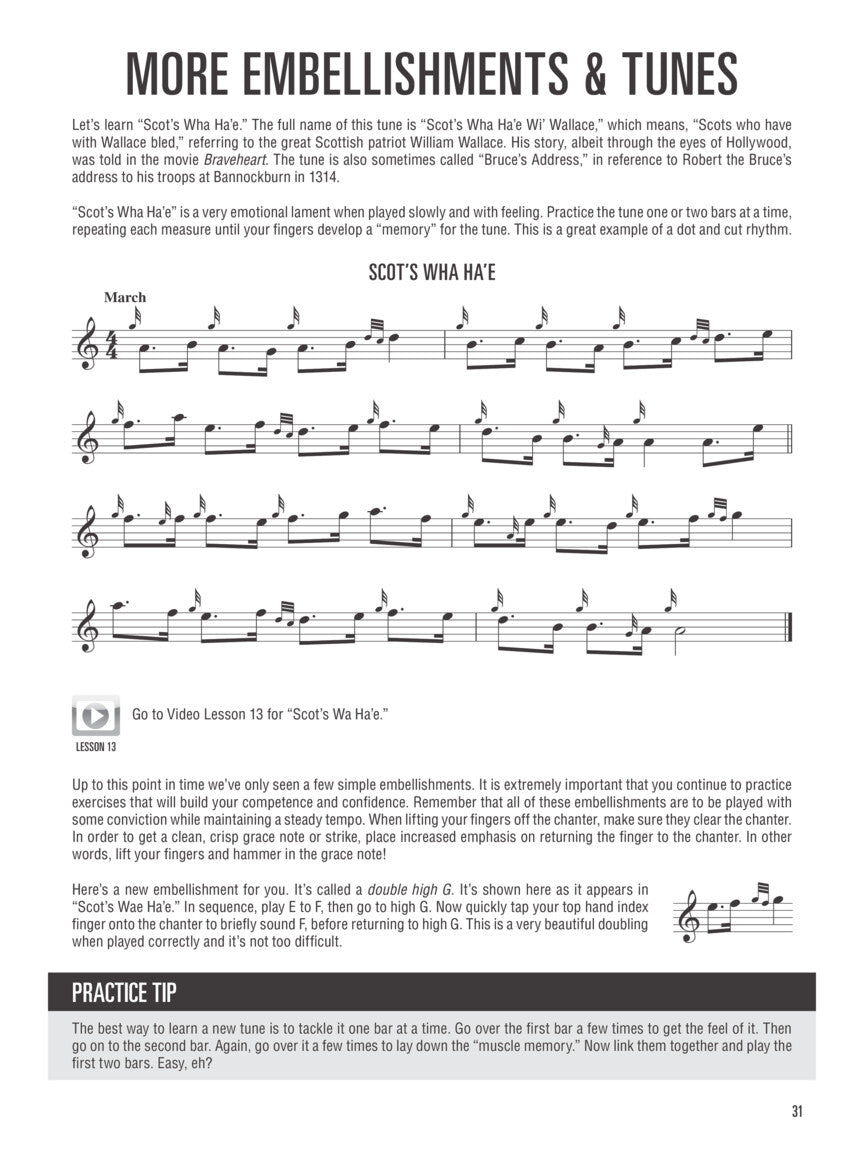 Hal Leonard - 风笛教程书/在线音视频