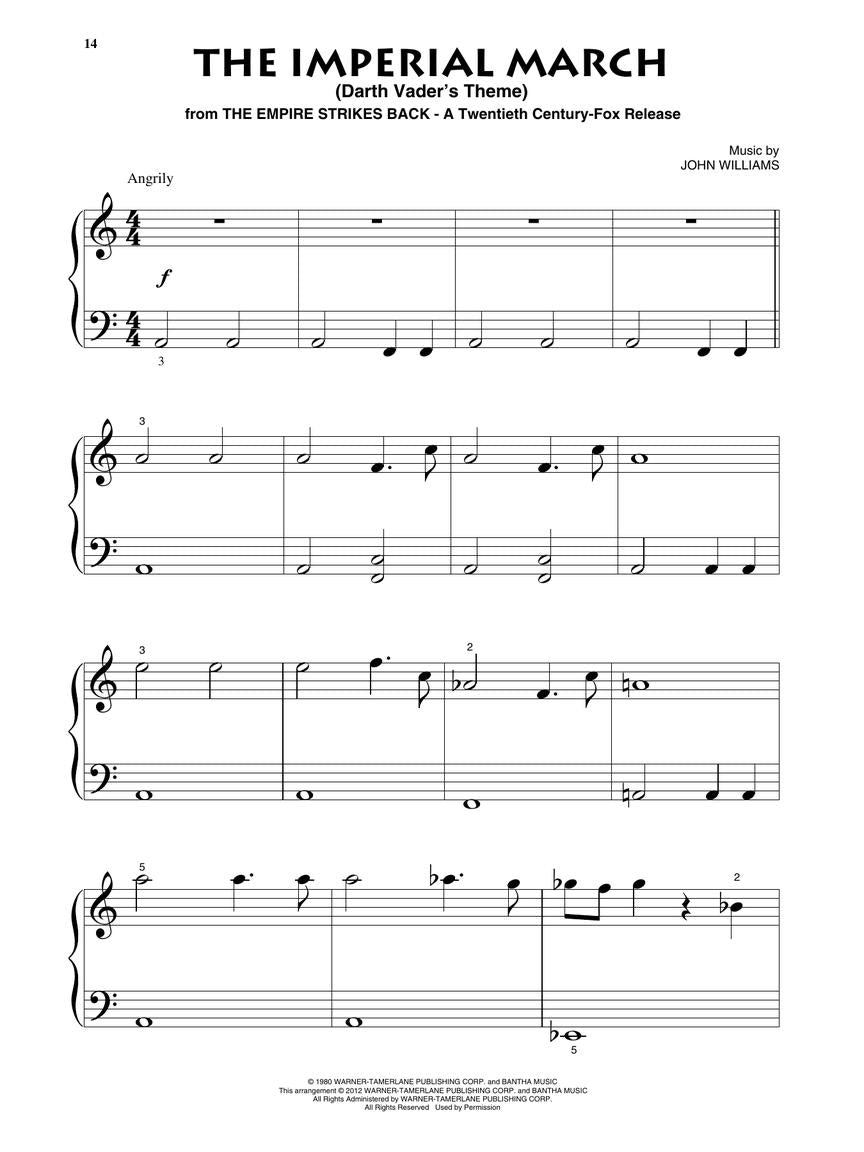 Star Wars - For Beginning Piano Solo Book