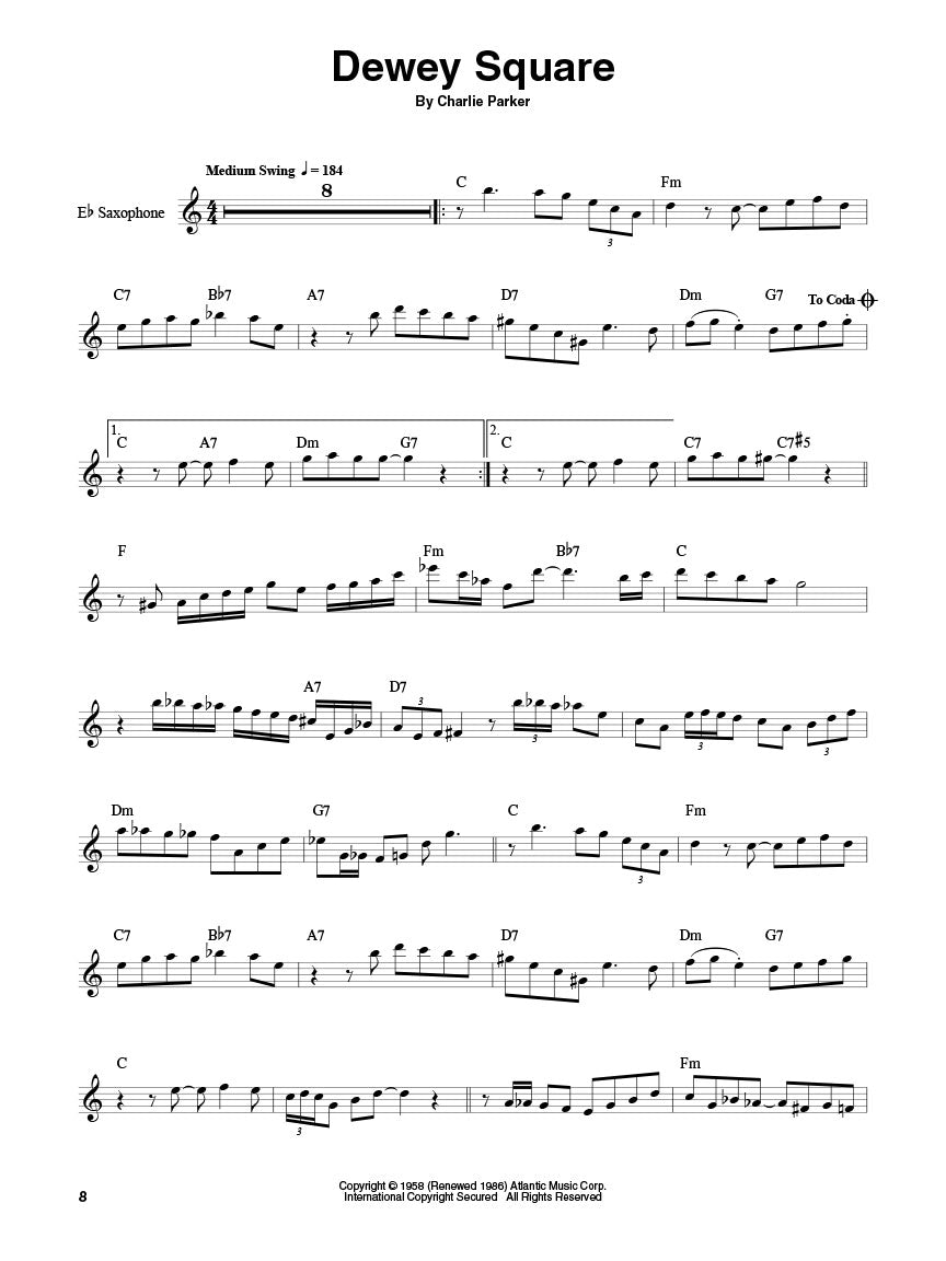 查理·帕克萨克斯风演奏曲集第5册(附伴奏音频)