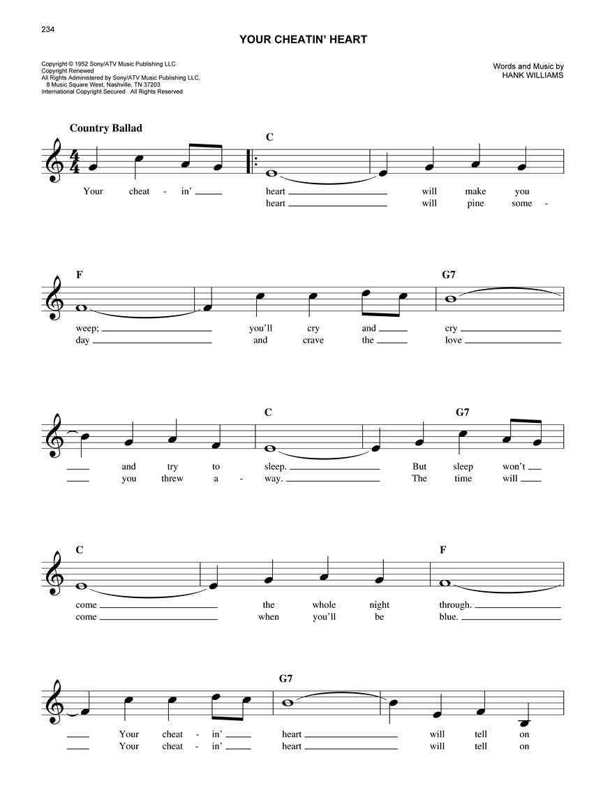 Easy 4 Chord Fake Book For C Instruments (100 Songs)