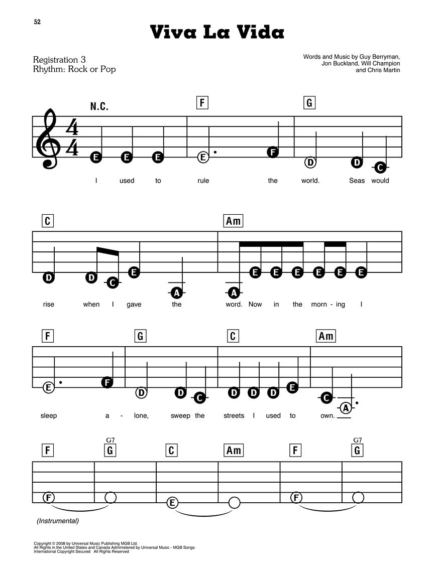 Coldplay - Ez Play Piano Volume 40 钢琴曲谱集