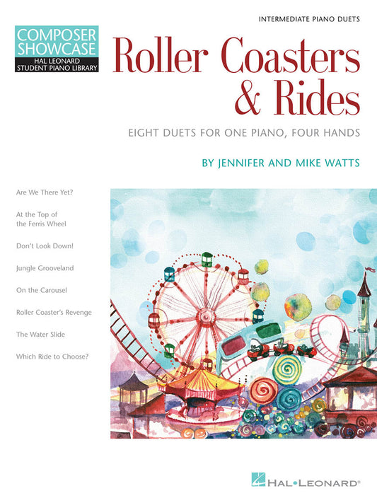Hlspl Composer Showcase -Roller Coasters & Rides Piano Duet Book Keyboard