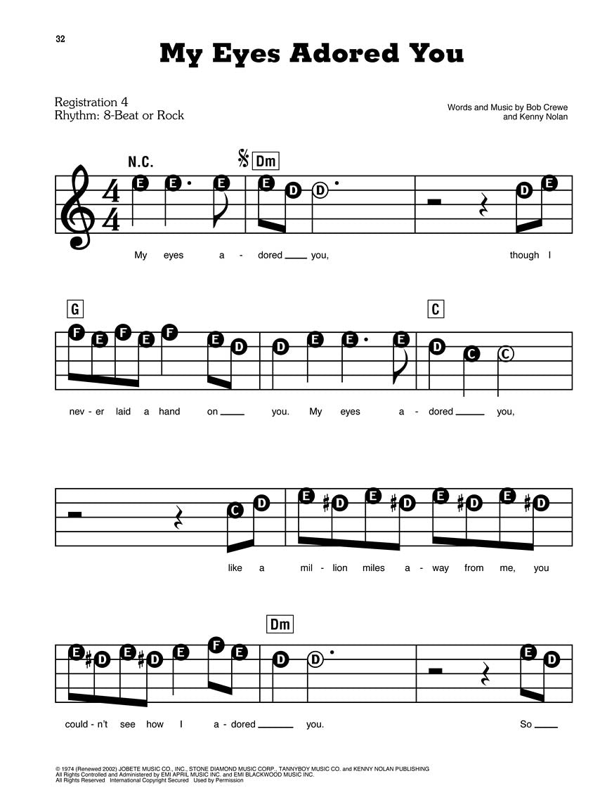 Jersey Boys - EZ Play Piano Ez Volume 56 Songbook