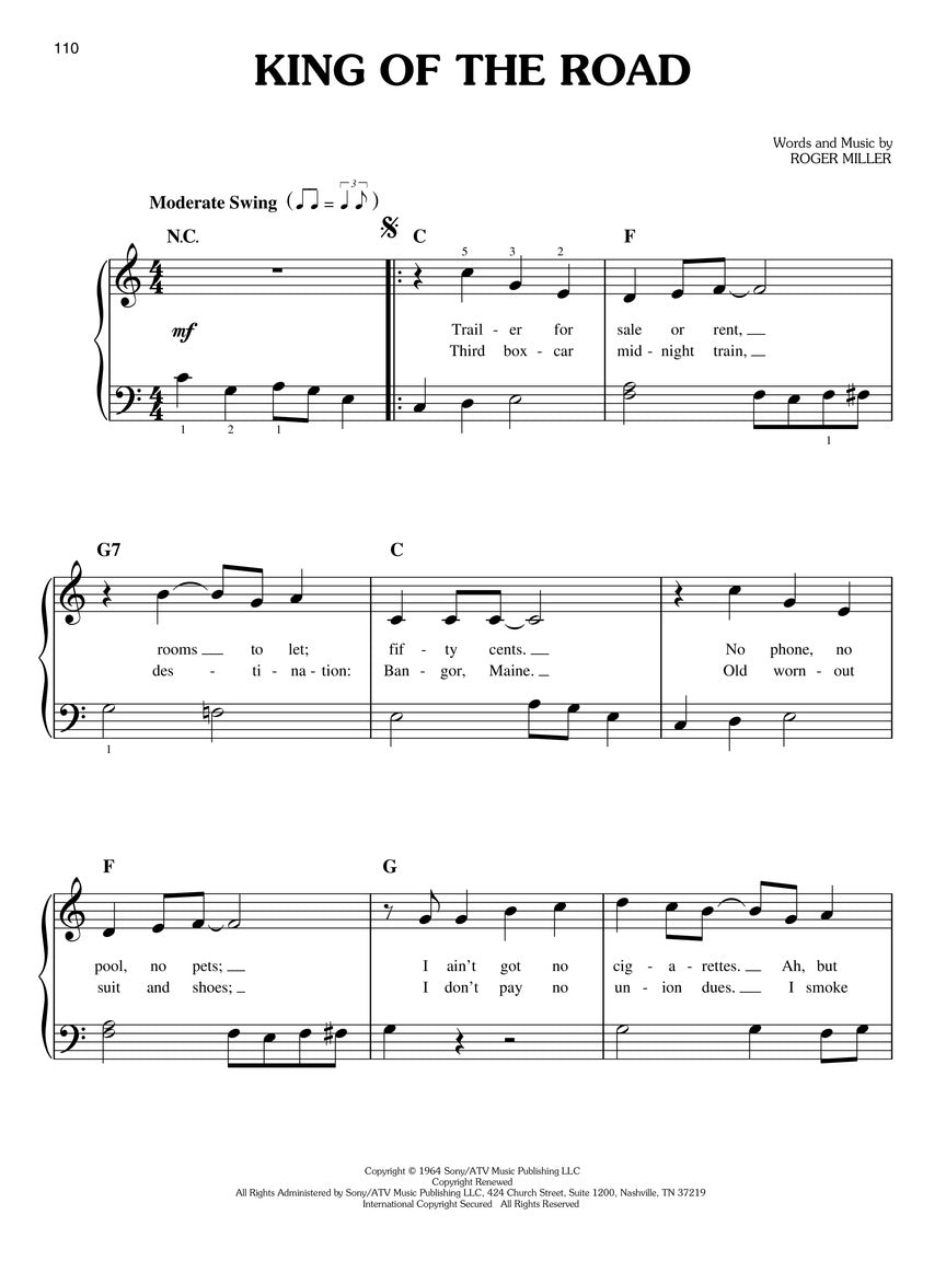《钢琴必弹50首乡村金曲》乐谱书