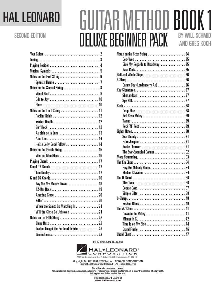 Hal Leonard Guitar Method - Book 1 (Deluxe Beginner Pack - Book/Audio/Dvd/Poster)