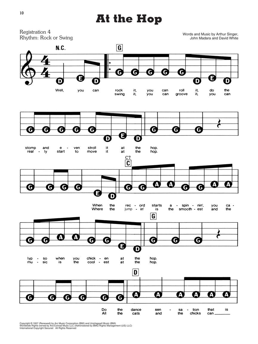 100 Hits Songs Of 1950's - New Decade Series Ez Play Piano Book