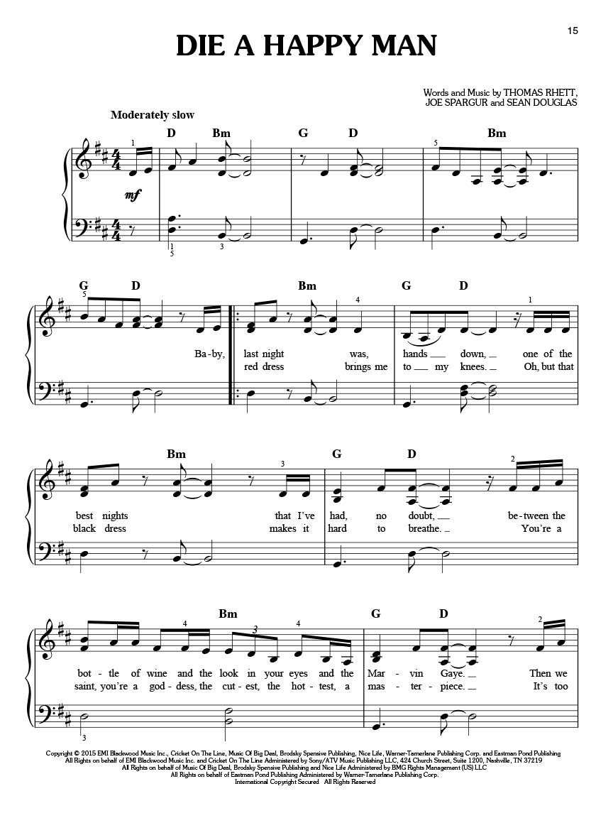 乡村音乐热门金曲简易钢琴谱
