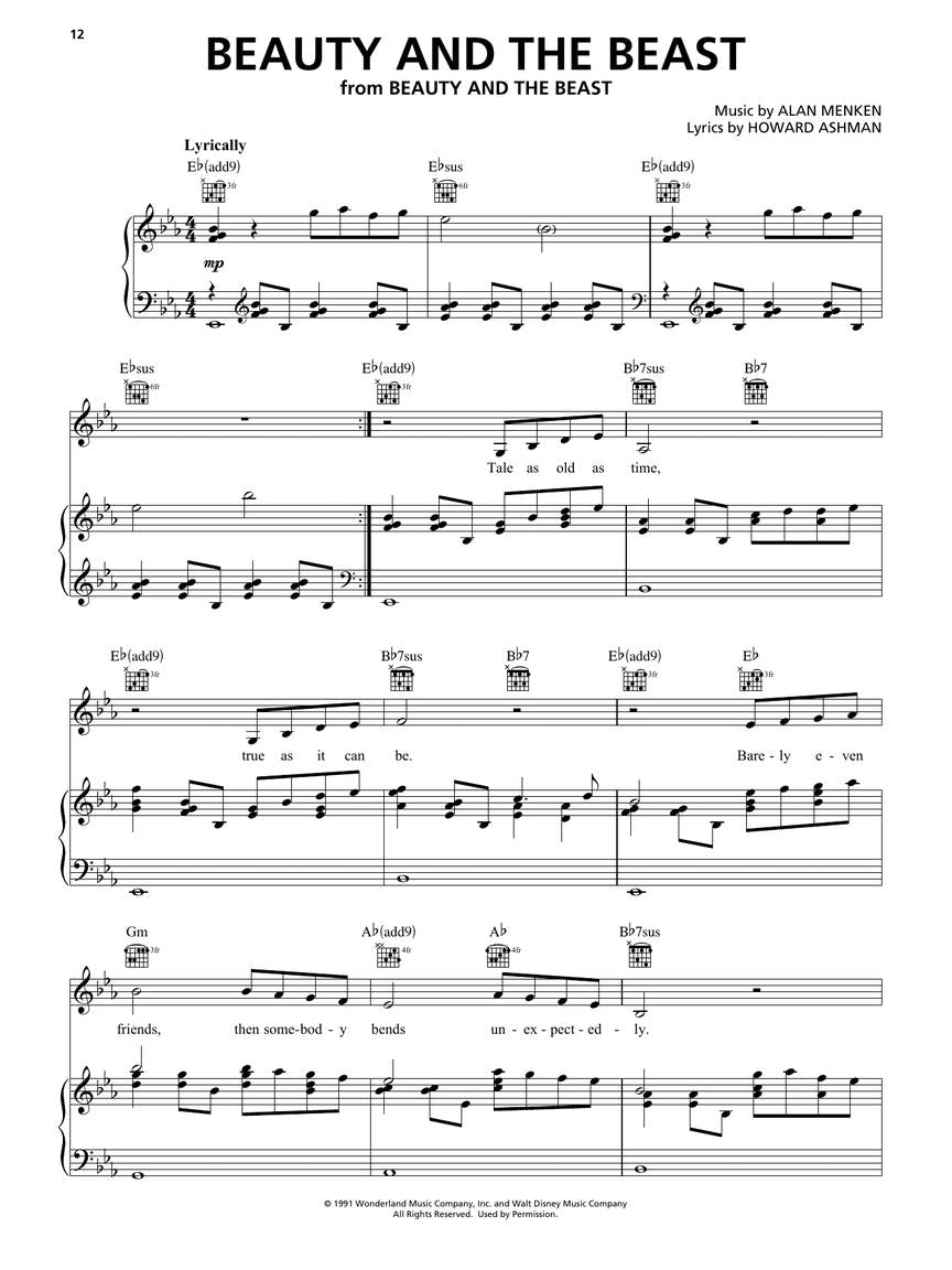Contemporary Disney - 50 Favorite Songs Piano Vocal Guitar Book (3rd Edition)