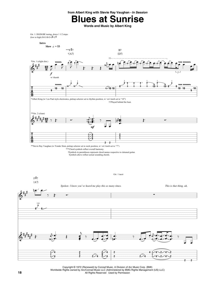 Stevie Ray Vaughan - 慢速蓝调吉他谱书
