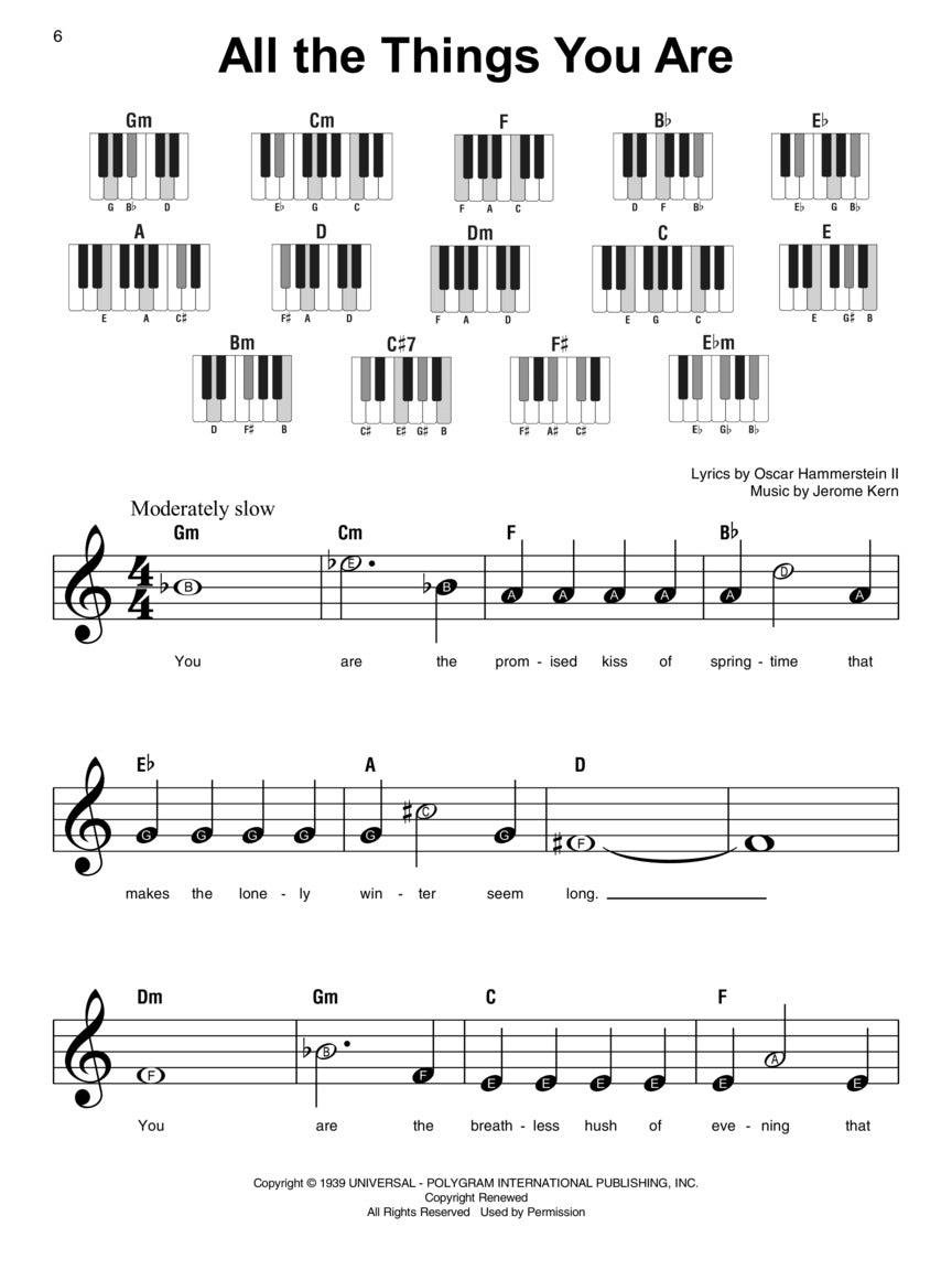 Jazz Standards - Super Easy Piano Songbook