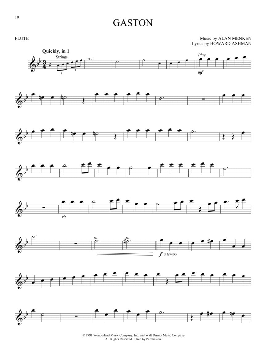 Beauty And The Beast For Flute Play Along Book/Ola Woodwind