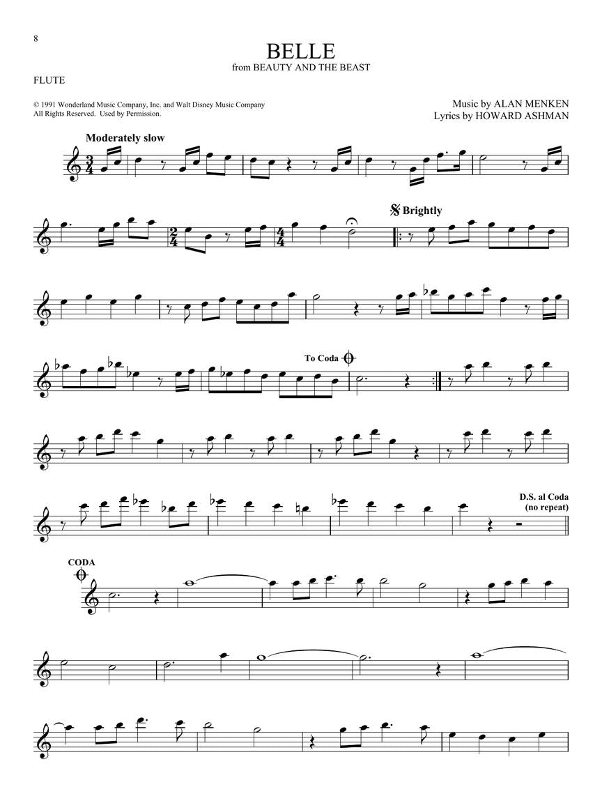 101 Disney Songs For Flute Book