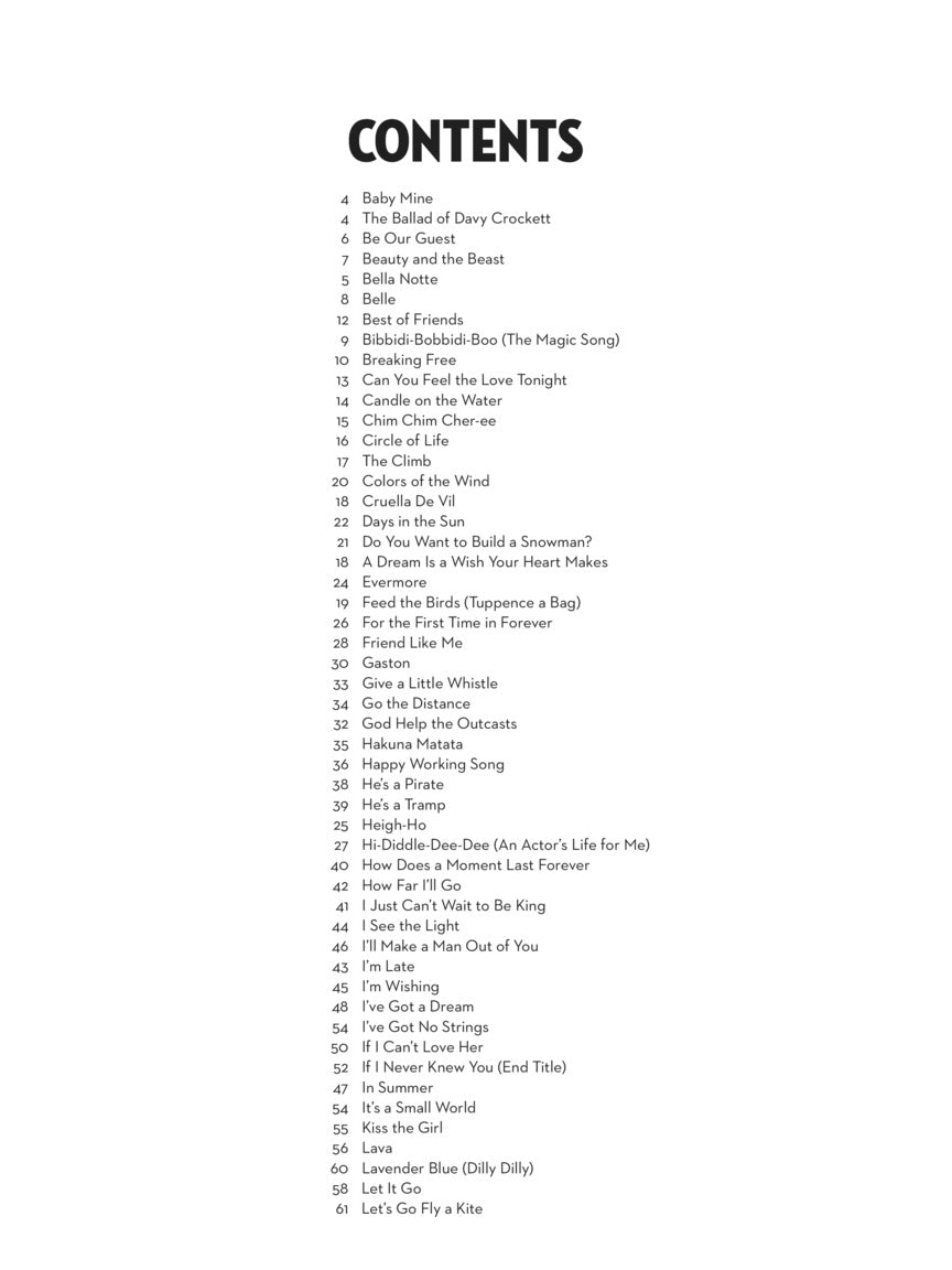 101 Disney Songs For Horn Book