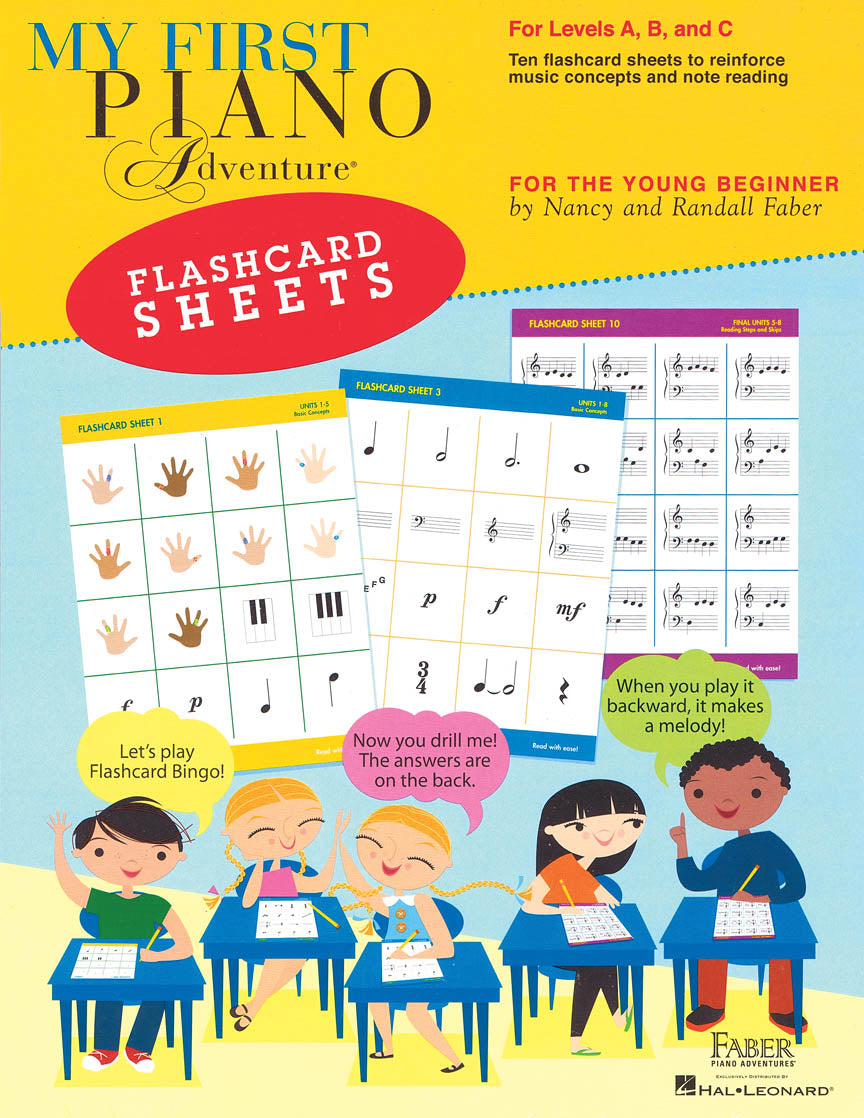 My First Piano Adventure - Flashcard Sheets For The Young Beginner & Keyboard