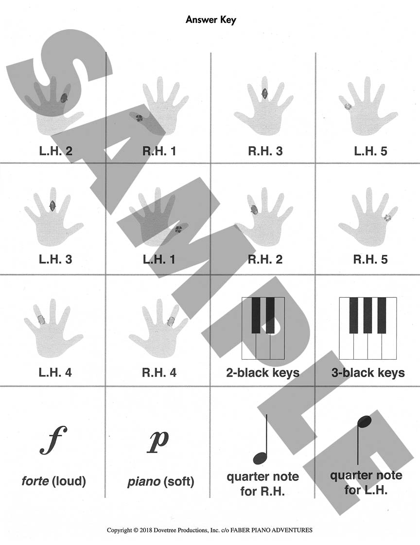 My First Piano Adventure - Flashcard Sheets For The Young Beginner & Keyboard