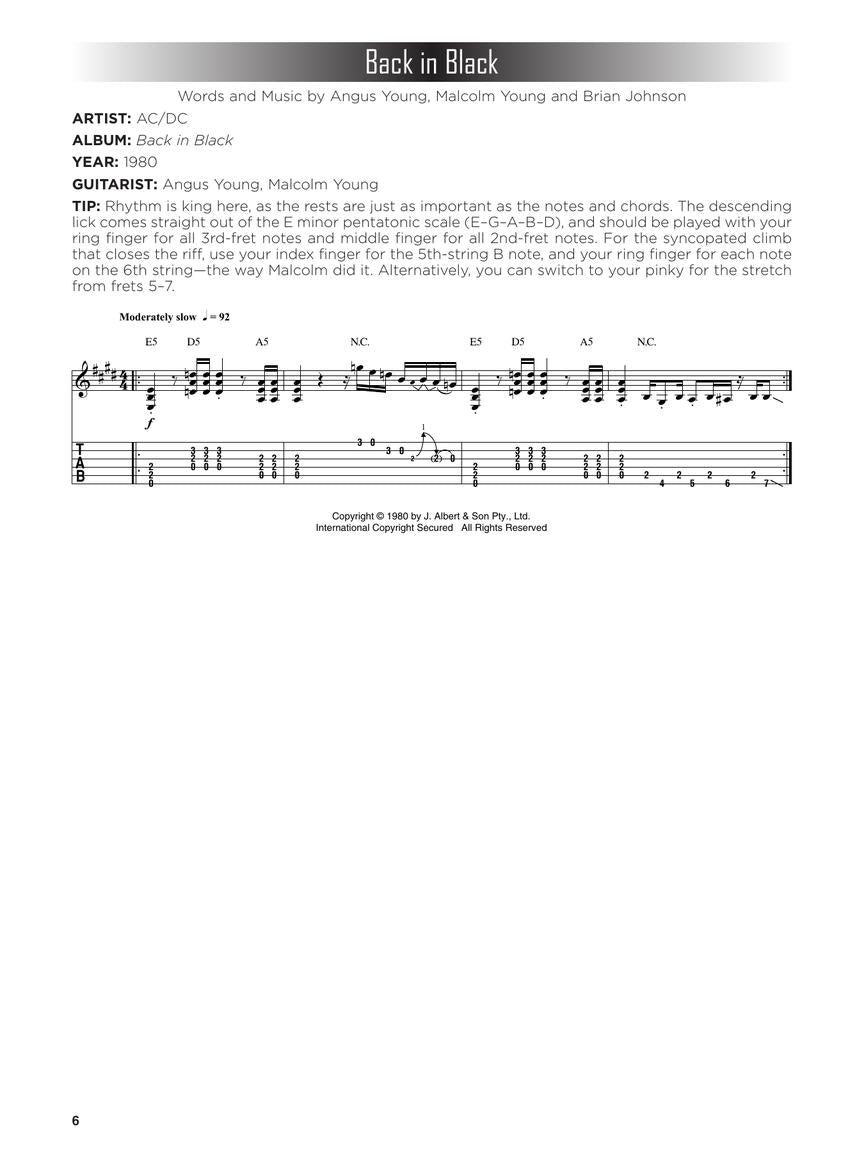 First 50 Riffs You Should Play On Guitar Book