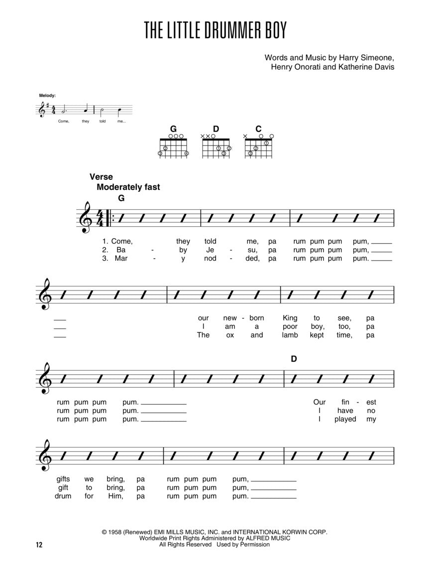 Hal Leonard Guitar Method - Easy Pop Christmas Rhythms Book (Book/Ola)