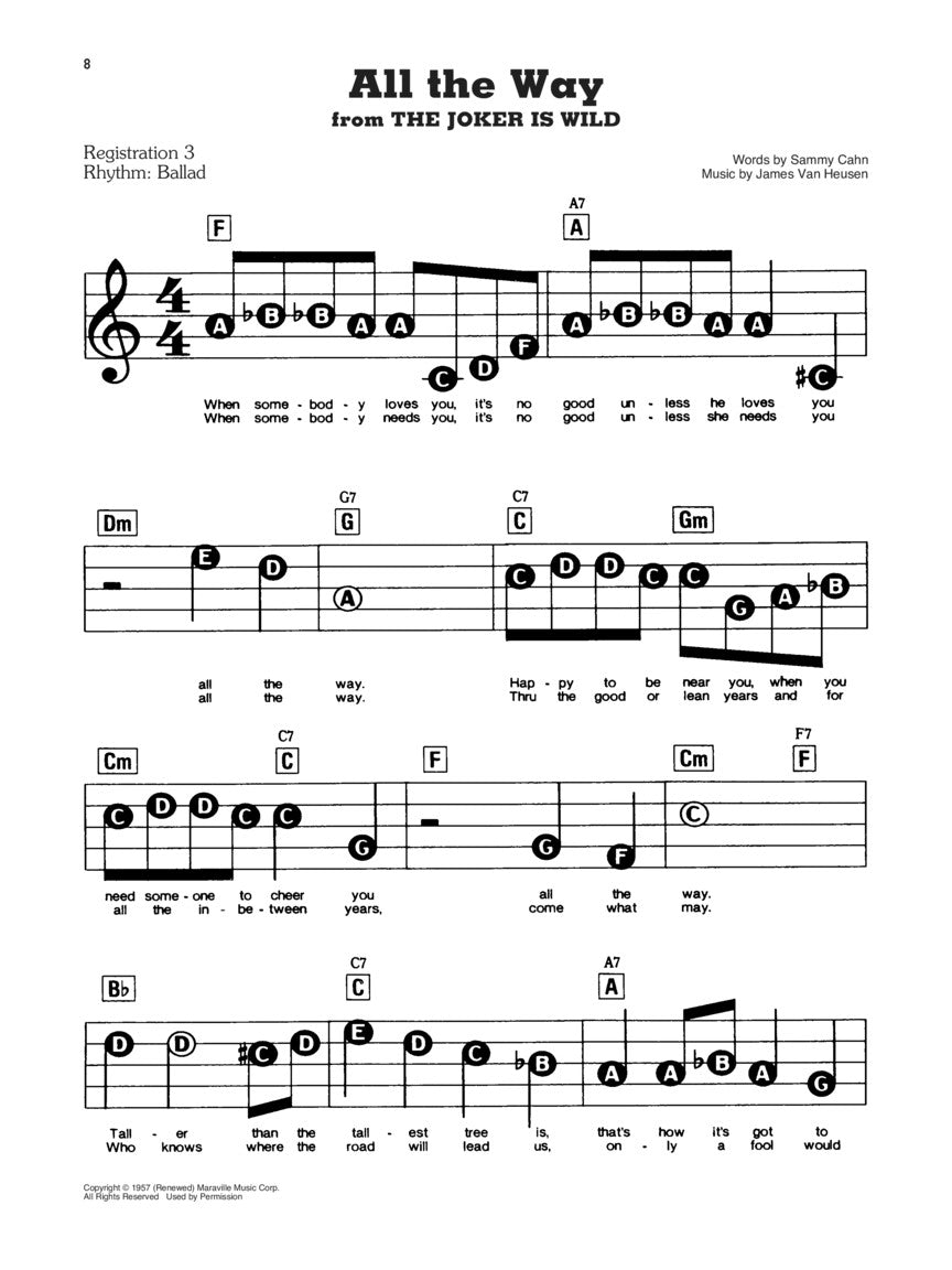 The Great American Songbook - The Singers, EZ Play Piano Volume 284