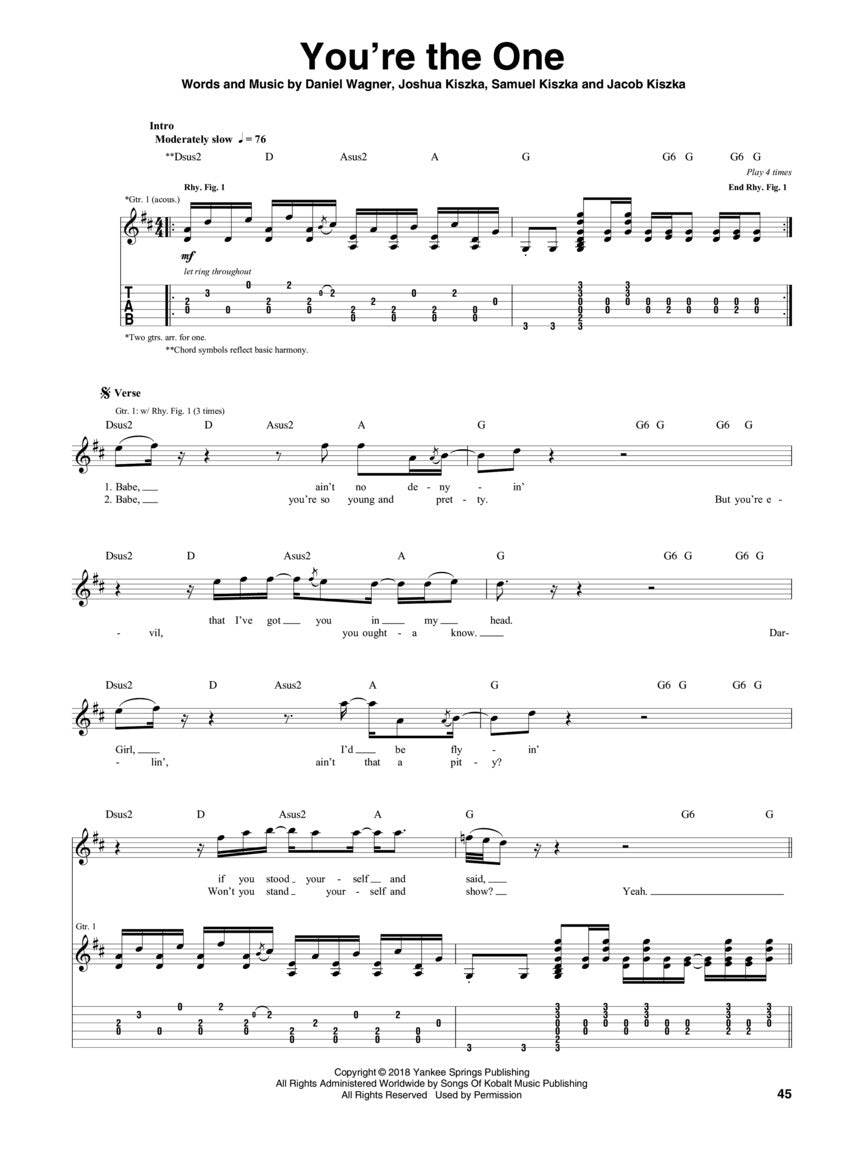 Greta Van Fleet - Anthem Of The Peaceful Army 吉他谱书