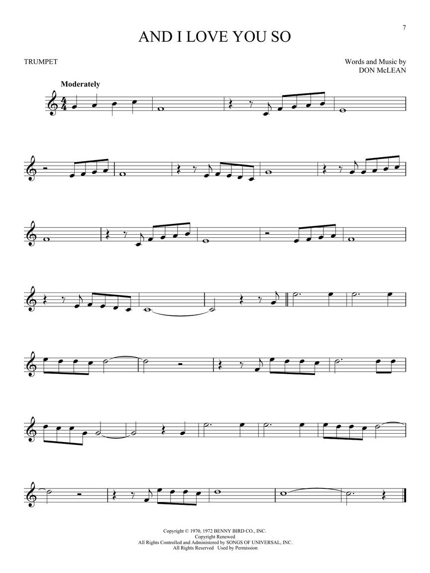 101 Most Beautiful Songs for Trumpet Book