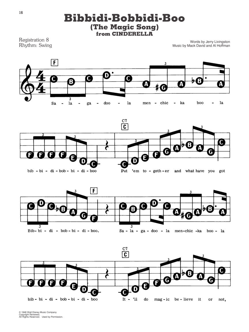 Disney Fun Songs - EZ Play Piano Volume 136 Songbook