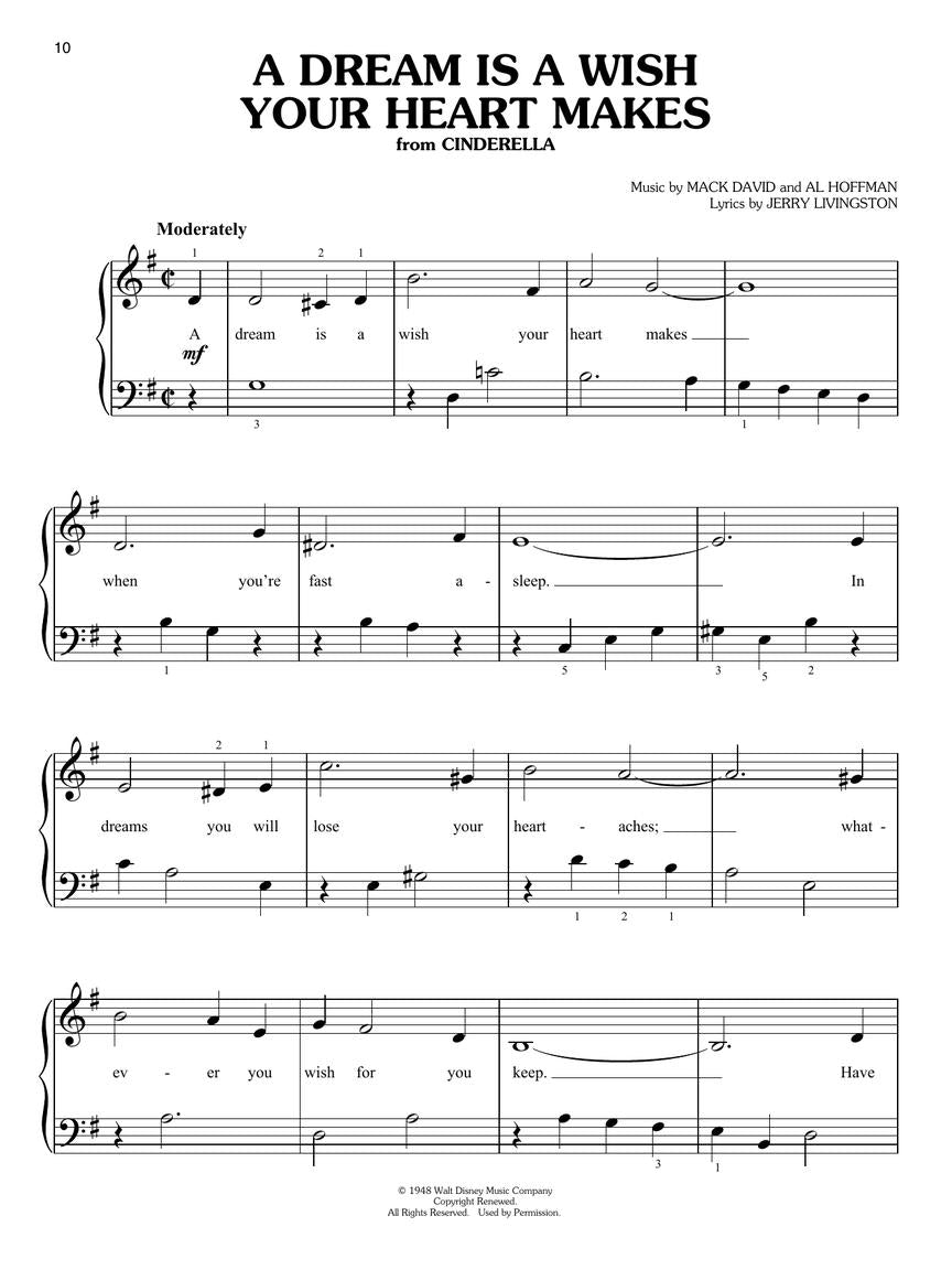 迪士尼钢琴曲集(进阶版)— 简易钢琴谱
