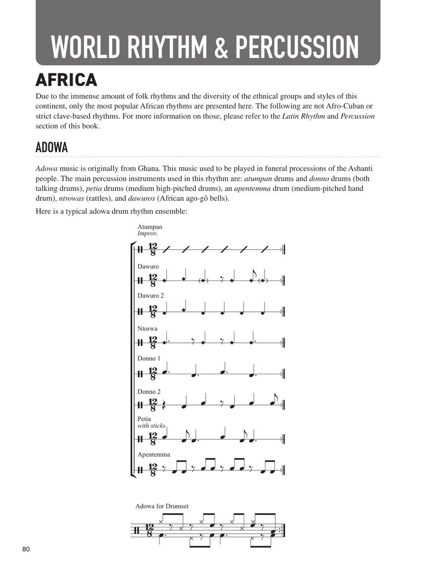 Drumset & Percussion Rhythms from Around the World Book