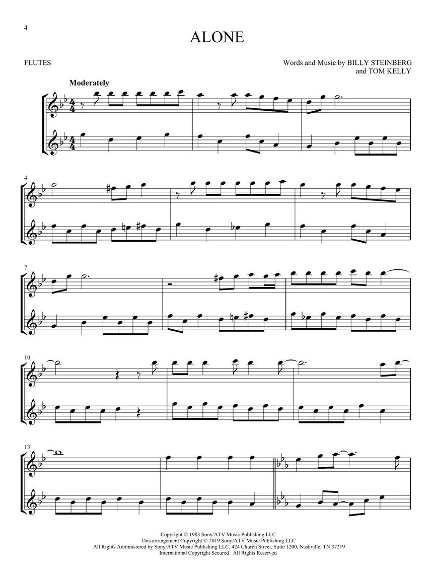 流行经典双人简易器乐二重奏长笛曲集