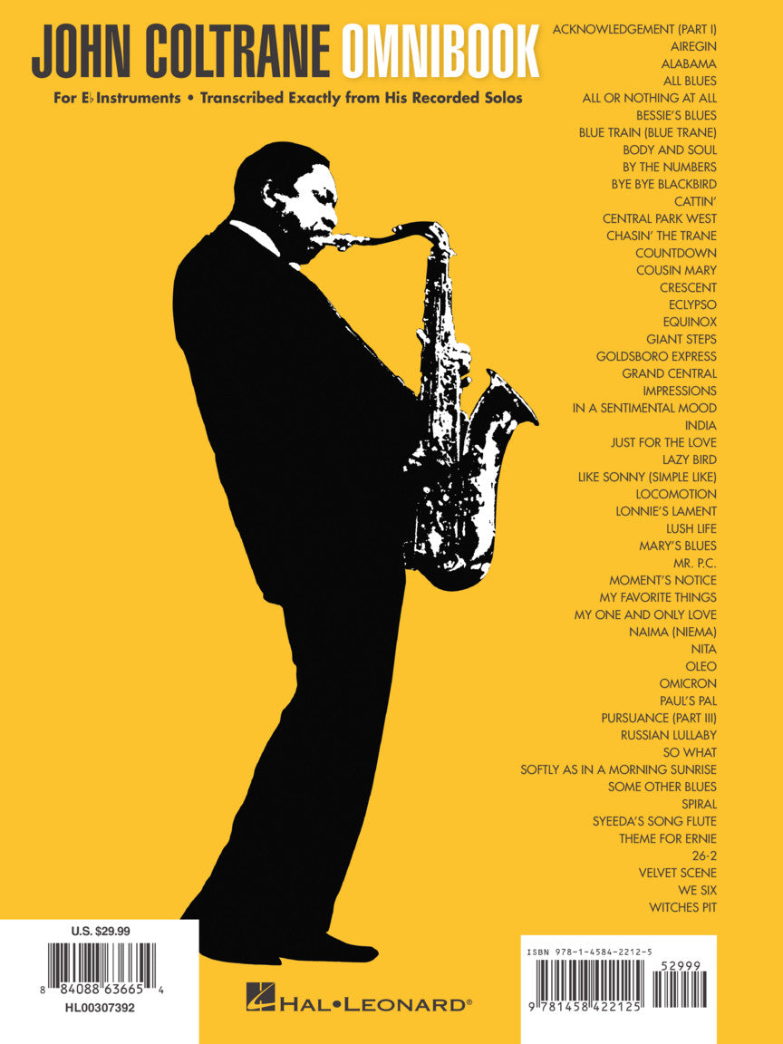 John Coltrane Omnibook - E Flat Instruments (50 Songs) Jazz