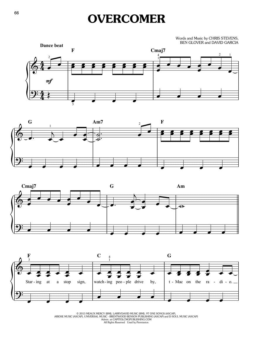 最受喜爱的基督教流行金曲——简易钢琴曲谱