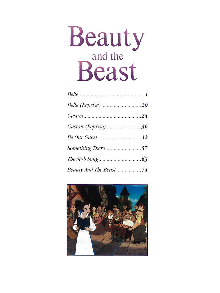 Beauty And The Beast Vocal Selections PVG Songbook