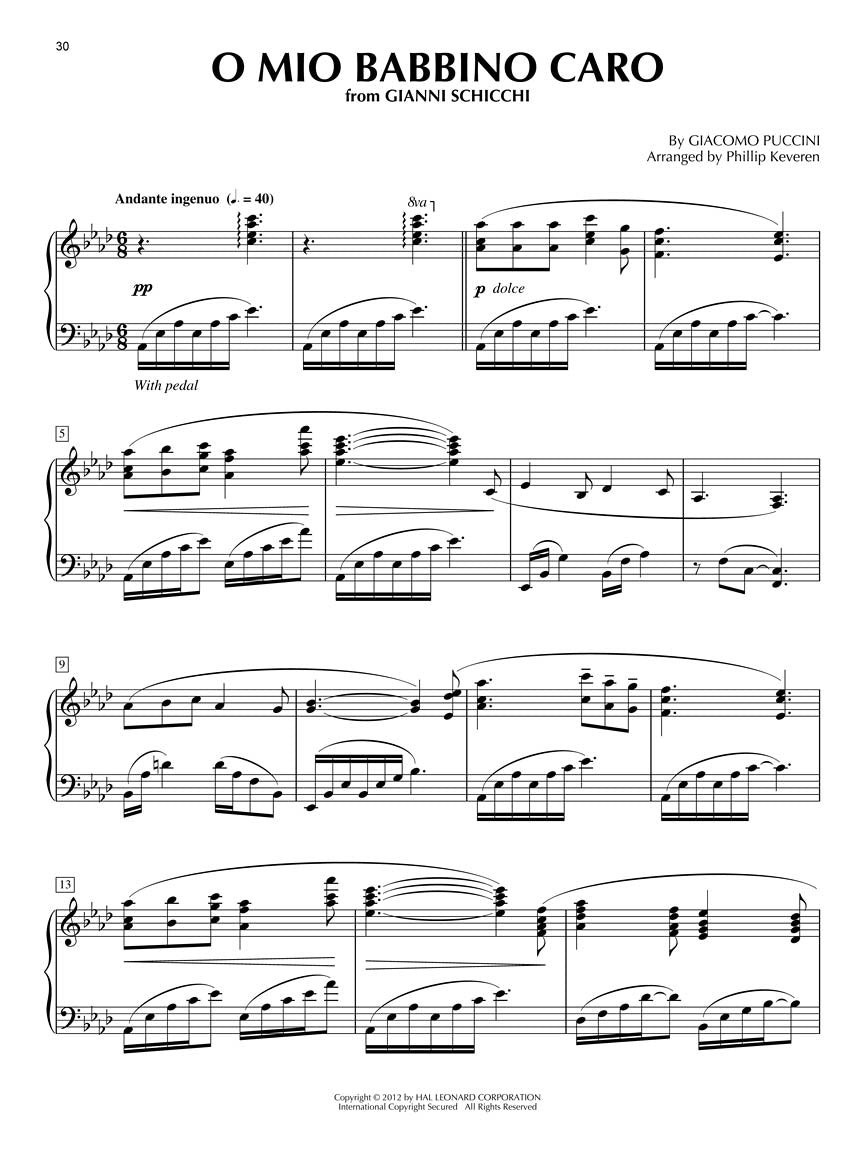 意大利歌曲 Keveren 钢琴独奏曲集