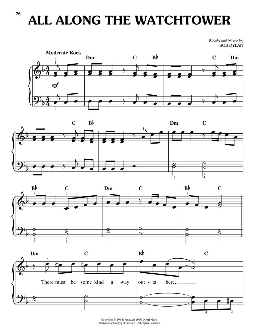 简单钢琴白页乐谱集(200首歌曲)