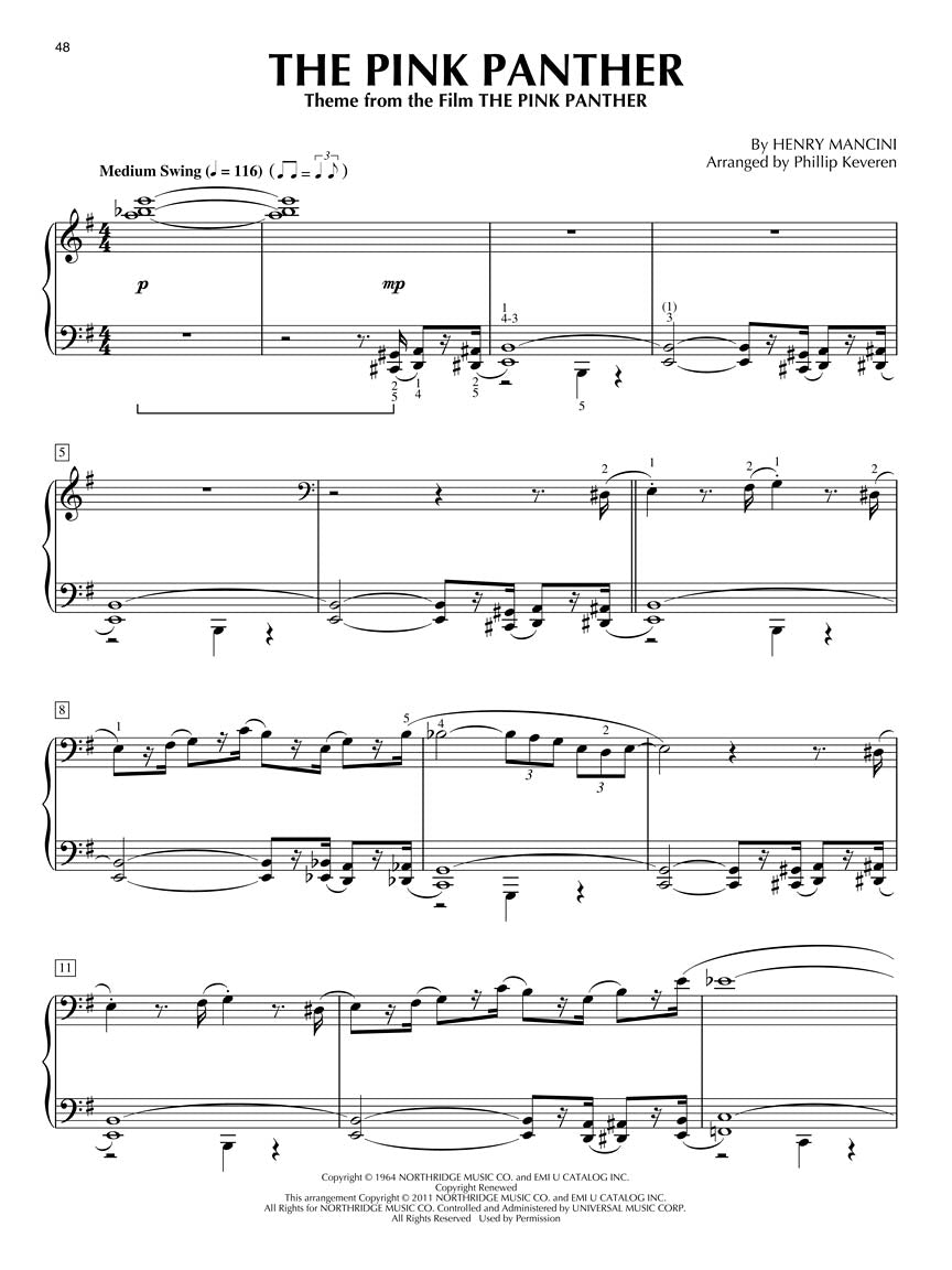 Mancini Magic Keveren Piano Solo Book