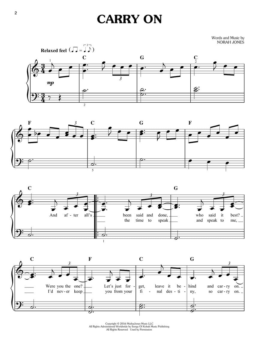 The Best Of Norah Jones - For Easy Piano Songbook
