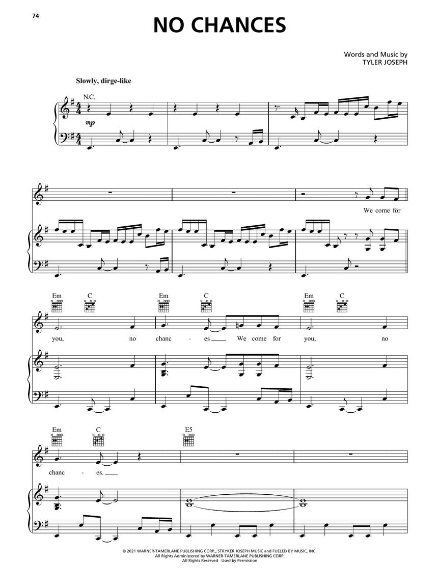 Twenty One Pilots - 《Scaled And Icy》钢琴、声乐与吉他谱集
