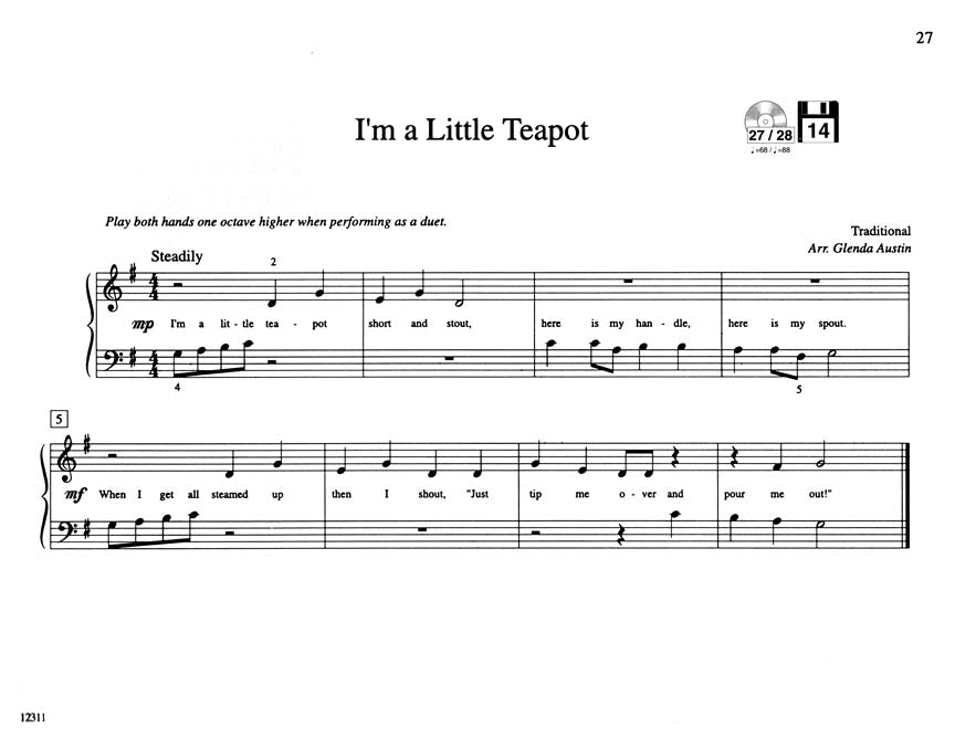 Teaching Little Fingers To Play - Familiar Tunes Book