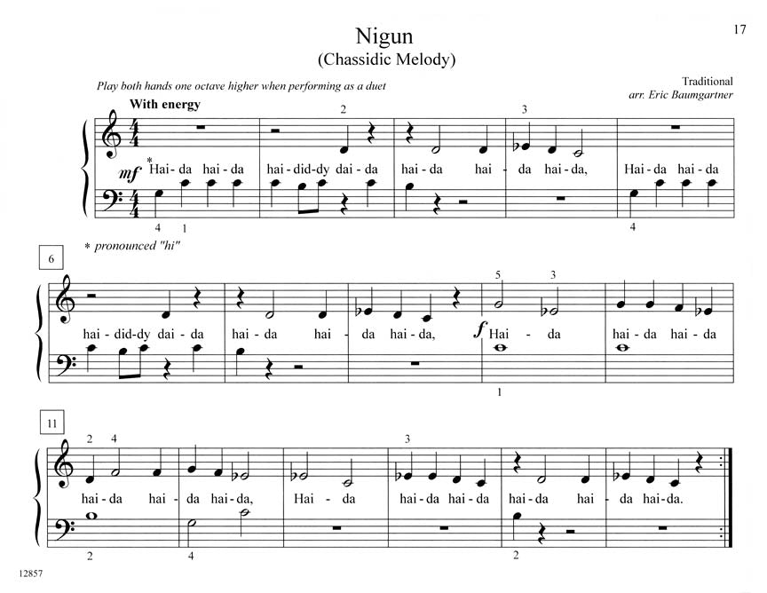 Teaching Little Fingers To Play - Jewish Favorites Book