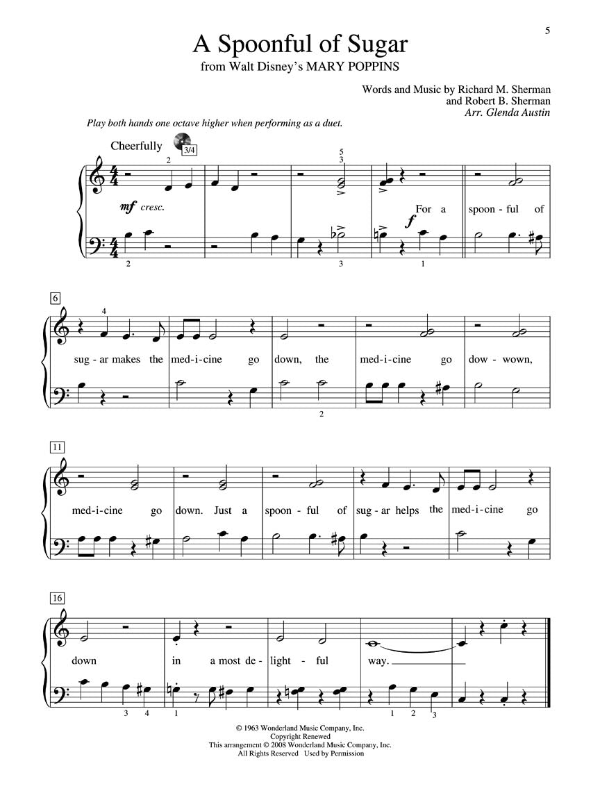 Teaching Little Fingers To Play - More Disney Tunes Book