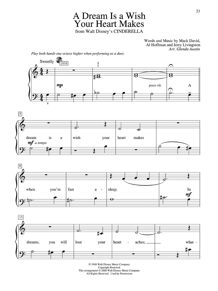 Teaching Little Fingers To Play - More Disney Tunes Book