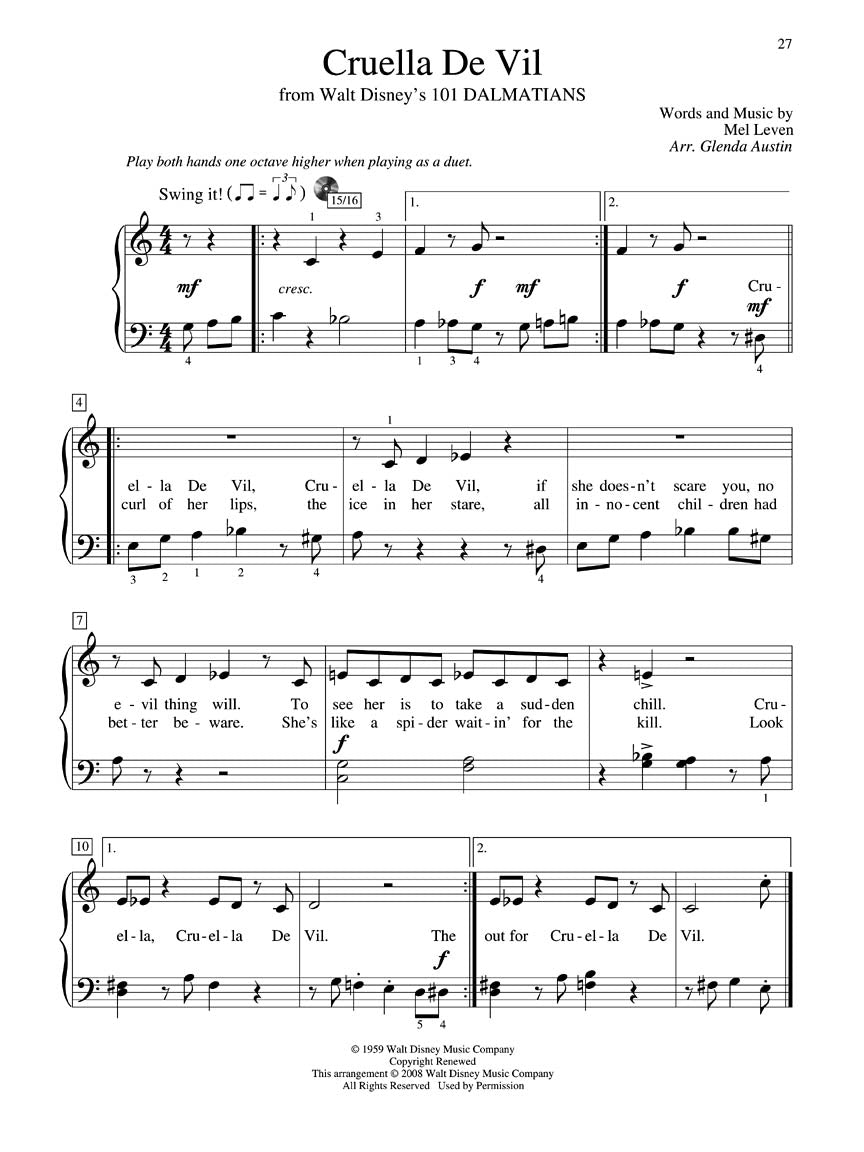 Teaching Little Fingers To Play - More Disney Tunes Book/Ola