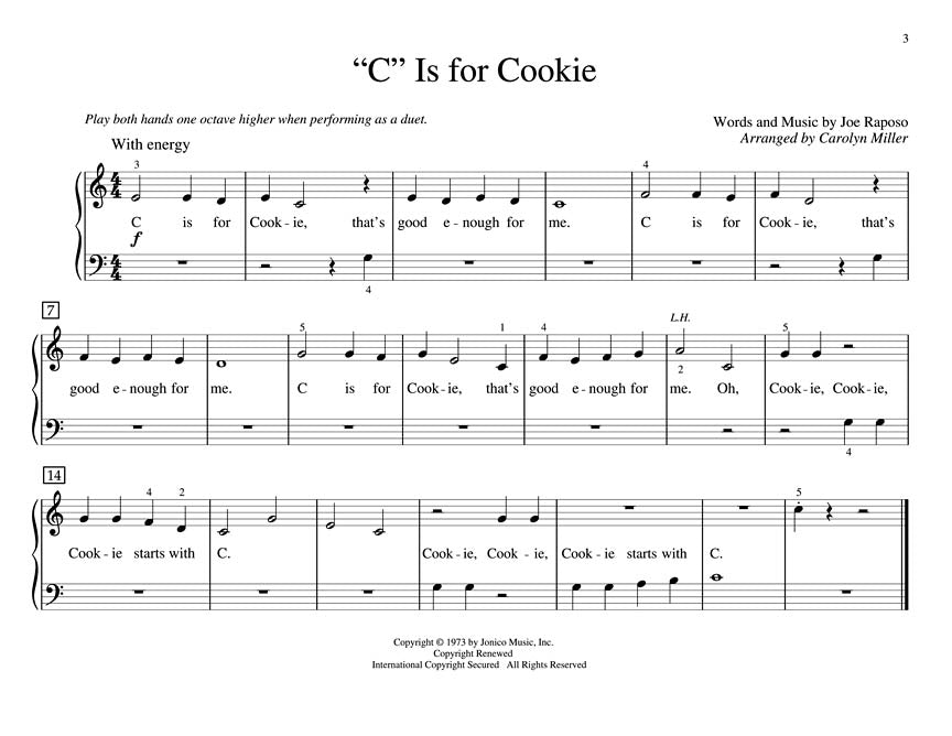 Teaching Little Fingers To Play - Children's Songs Book