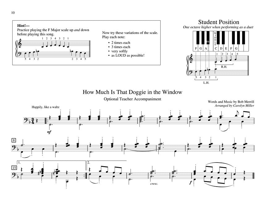 Teaching Little Fingers To Play - Children's Songs Book