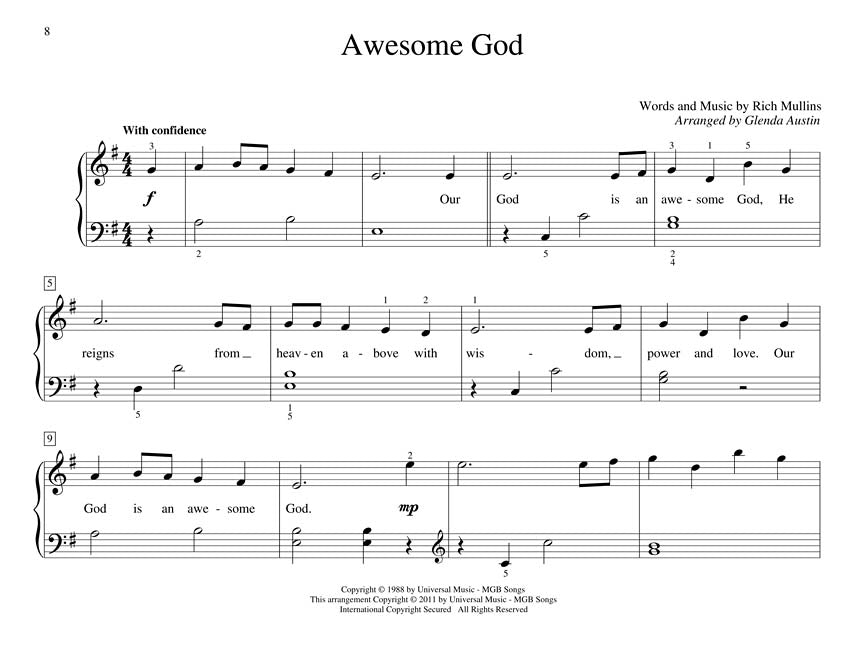 John Thompsons Easiest Piano Course - First Worship Songs Book & Keyboard