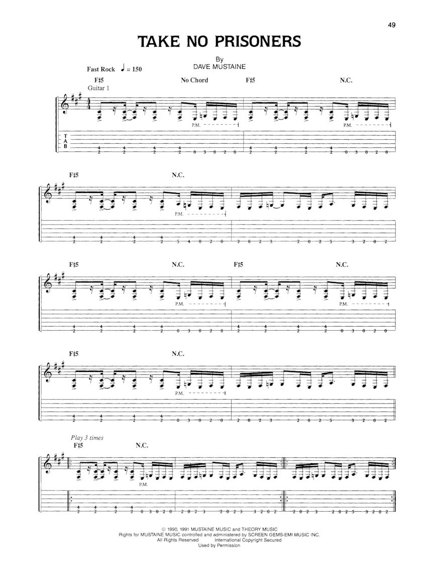 Megadeth - Rust In Peace Guitar Tab