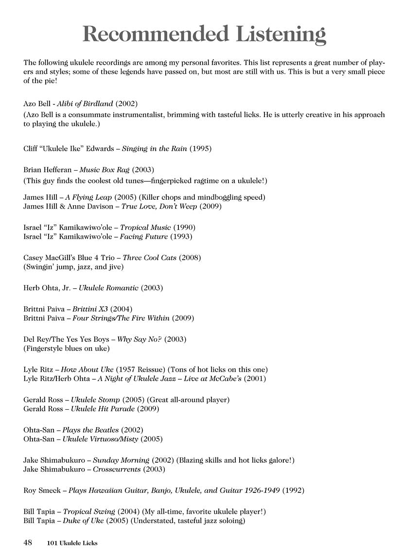 Hal Leonard - 101 首尤克里里乐句 (书/在线音频)