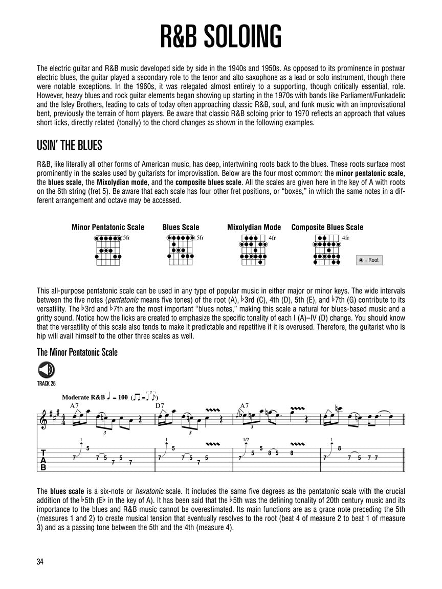 Hal Leonard Guitar Method - Rhythm & Blues Guitar Book (Book/Ola)