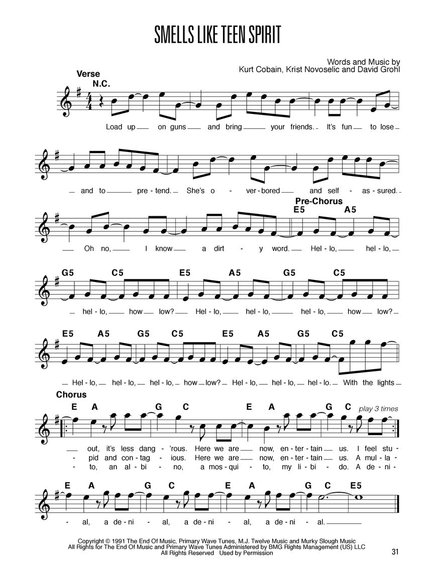 Hal Leonard Guitar Method - Easy Pop Melodies Book 3rd Edition (Book/Ola)