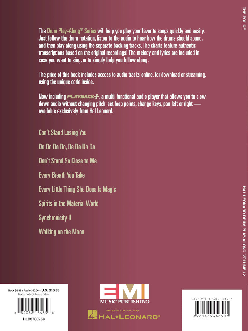 The Police - Drum Play Along Volume 12 Book/Ola Percussion